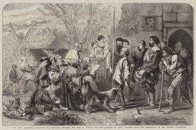 Sir John Falstaff examinant les recrues fournies par Justice Shallow - John Gilbert